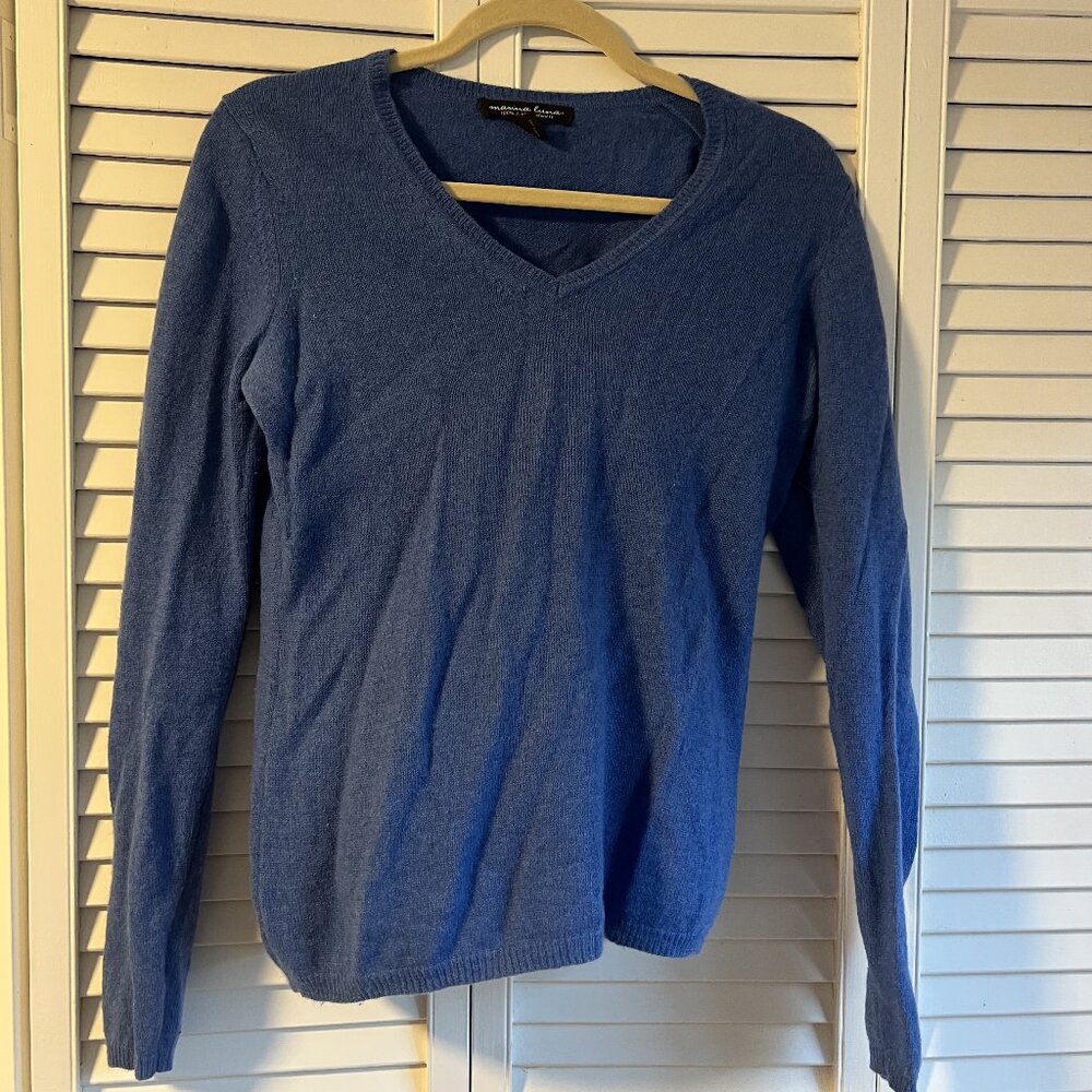 Marina Luna Cobalt Blue Cashmere Sweater - Size Medium